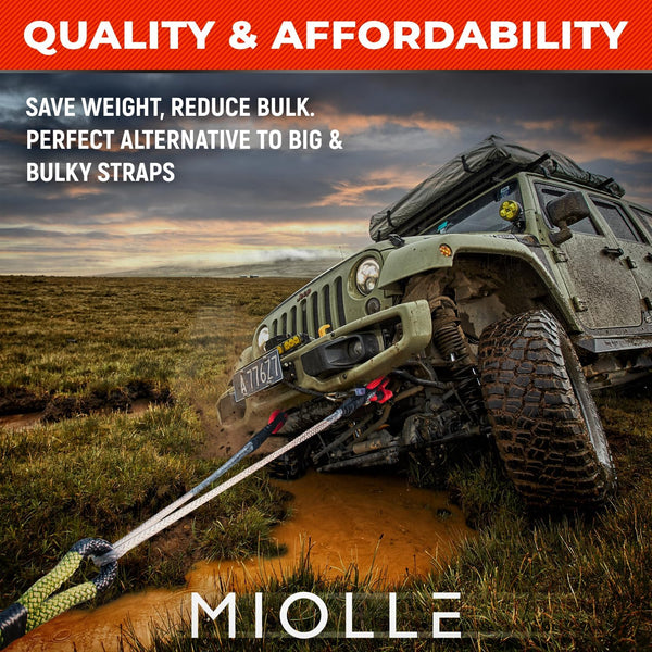 Miolle Tree Saver Tow Strap 1/2"x10' Lab Test Bridle Recovery Rop